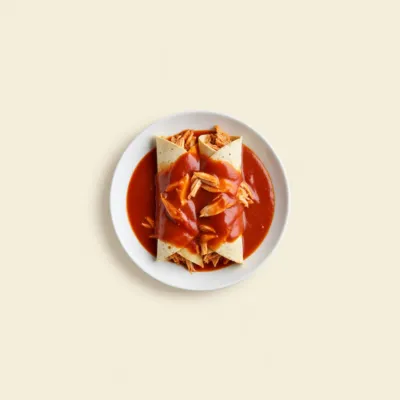 Enchiladas au poulet et sauce rouge