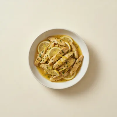 Émincé de poulet au citron