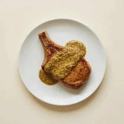 Côte de porc à la moutarde