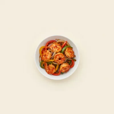 Fajitas de crevettes épicées
