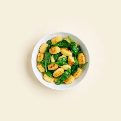 Poêlée de gnocchis aux épinards