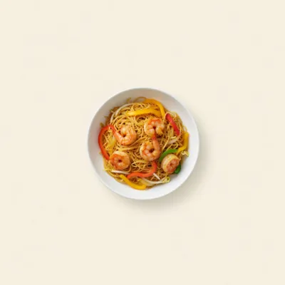 Nouilles de Singapour aux crevettes
