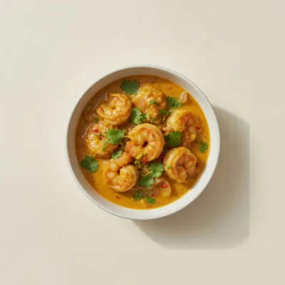 Curry de crevettes au coco