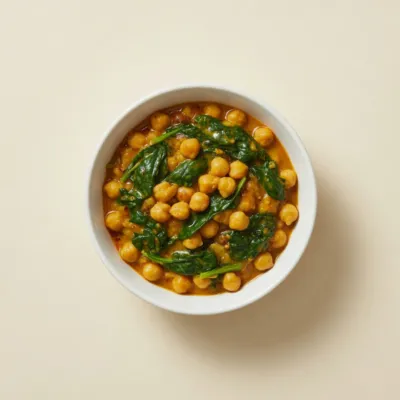 Curry de pois chiches épinards