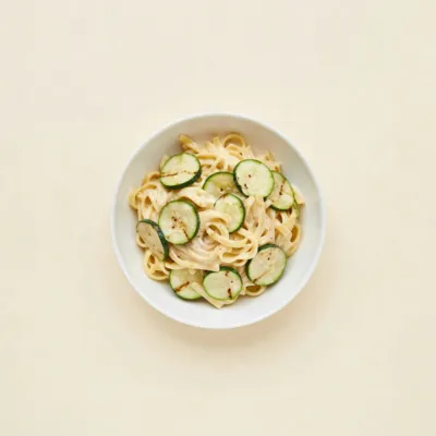 Pâtes crémeuses aux courgettes