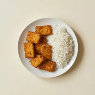 Tofu pané et riz