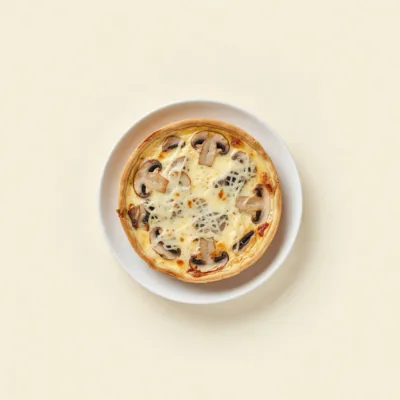 Quiche aux champignons et emmental