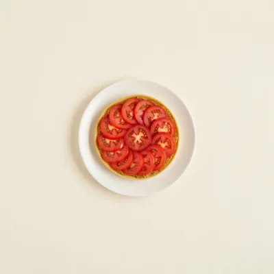 Tarte fine tomates et moutarde