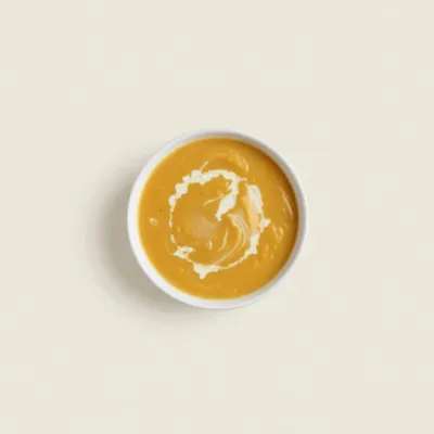 Soupe vegan de courge butternut au coco