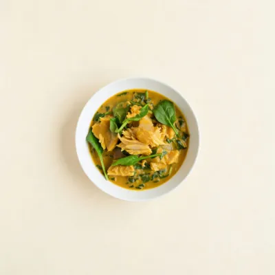 Curry de lieu noir aux épinards