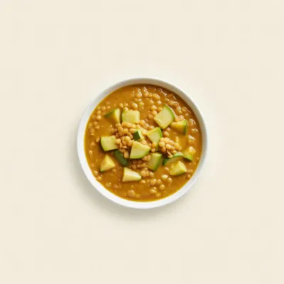 Curry de lentilles corail et courgettes