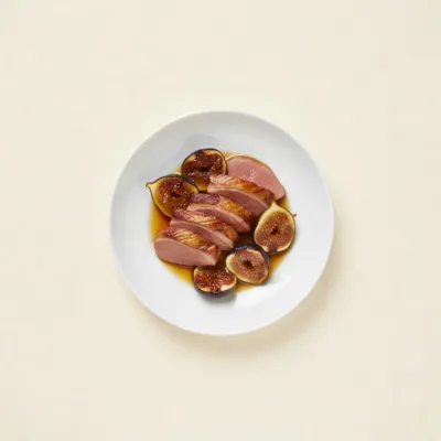 Magret de canard aux figues rôties