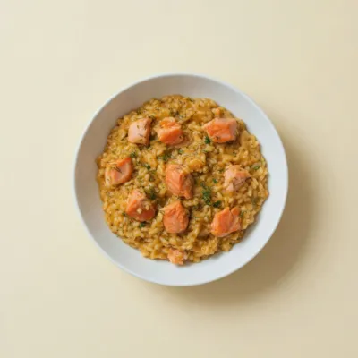 Risotto au saumon