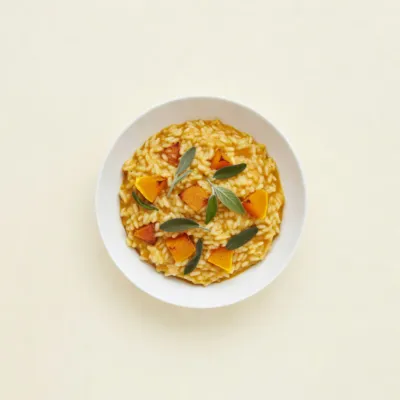 Risotto au potiron et sauge